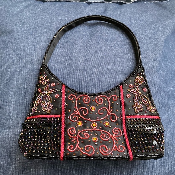 Y2K Le Chateau beaded handbag, bag, purse. - Picture 1 of 6
